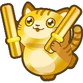 金のもりあげねこさん 2個セット