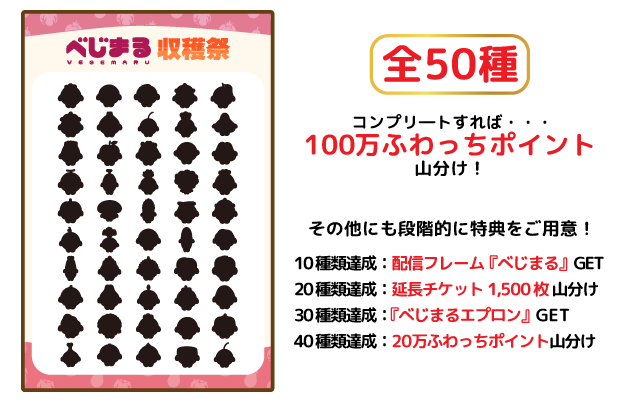 もらって嬉しい♪あつめて楽しい！【べじまる×ふわっちあにまるず】(終了)