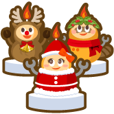 クリスマスキャンドル 3個セット