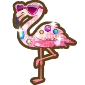 グリッターフラミンゴちゃん 1個