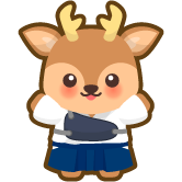 たしかな応援をするシカさん 1個